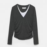 Double V-neck T-shirt