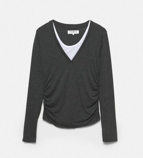 Double V-neck T-shirt